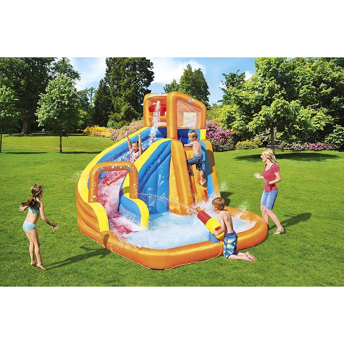 BESTWAY Aire de jeux gonflable Turbo Splash Mega