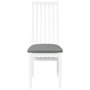 Voir la diapositive 5 : VIDAXL Chaises a manger coussins 2 pcs blanc bois massif caoutchouc