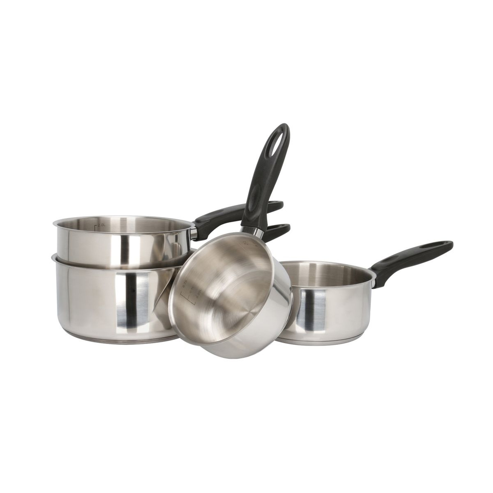 SITRAM Lot de 4 casseroles inox - 14-16-18-20 cm pas cher - Auchan.fr