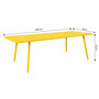 Voir la diapositive 2 : CONCEPT USINE Table de jardin 10-12 places 234cm jaune BERGAME