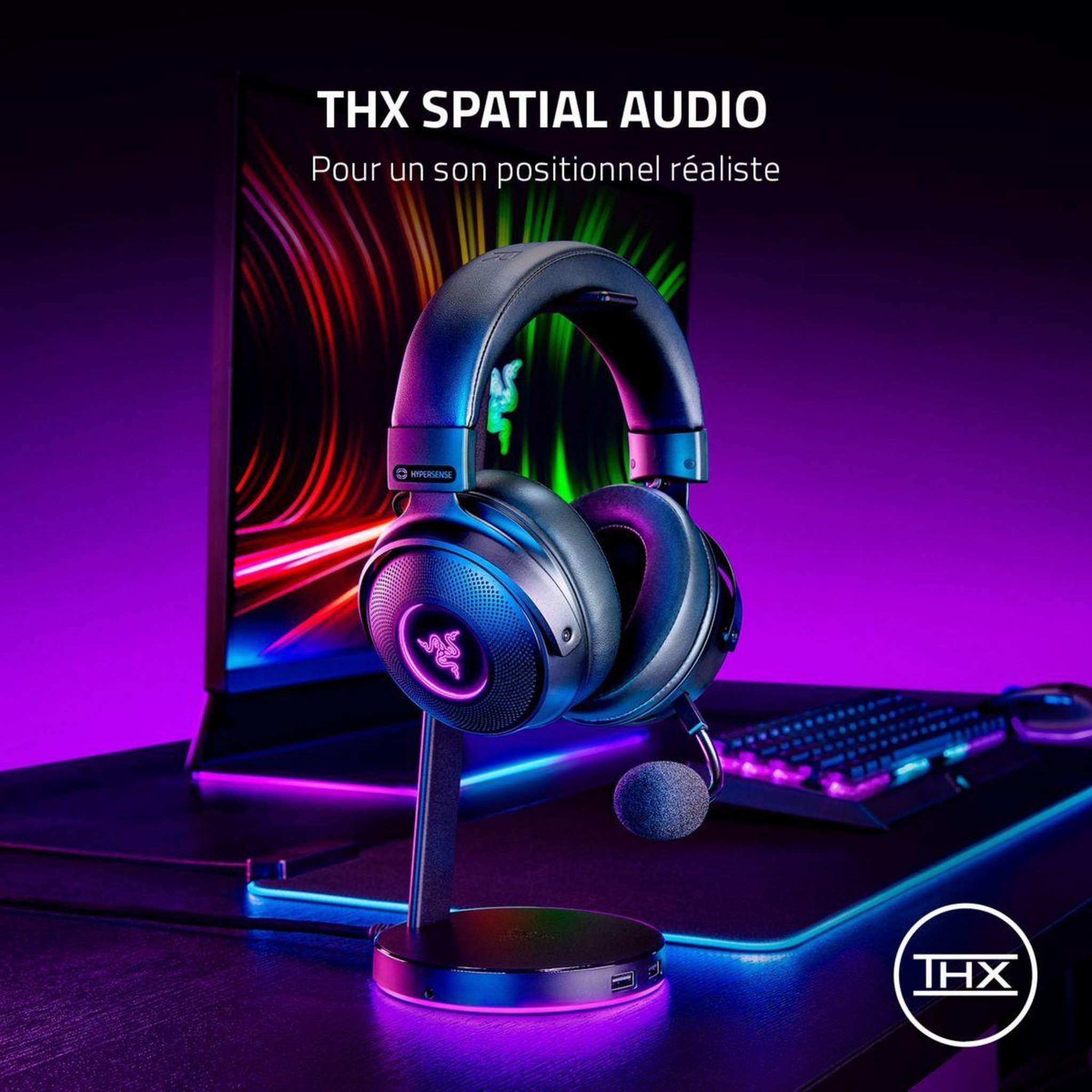 Voir la diapositive 5 : Razer Casque gamer Kraken V3 Pro