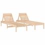 Voir la diapositive 3 : VIDAXL Chaises longues lot de 2 avec table bois massif de pin