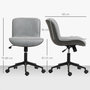 Voir la diapositive 3 : HOMCOM Chaise de bureau tissu grand confort réglable fonction à bascule gris