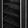 Voir la diapositive 5 : VIDAXL Armoire a chaussures avec housse 58 x 28 x 106 cm Tissu Noir