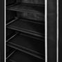Voir la diapositive 5 : VIDAXL Armoire a chaussures avec housse 58 x 28 x 106 cm Tissu Noir