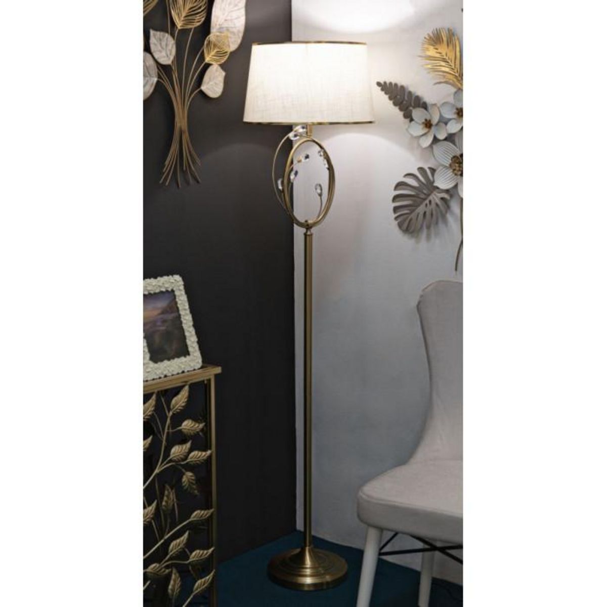 Paris Prix Lampadaire Design en Métal  Versailles  170cm Or