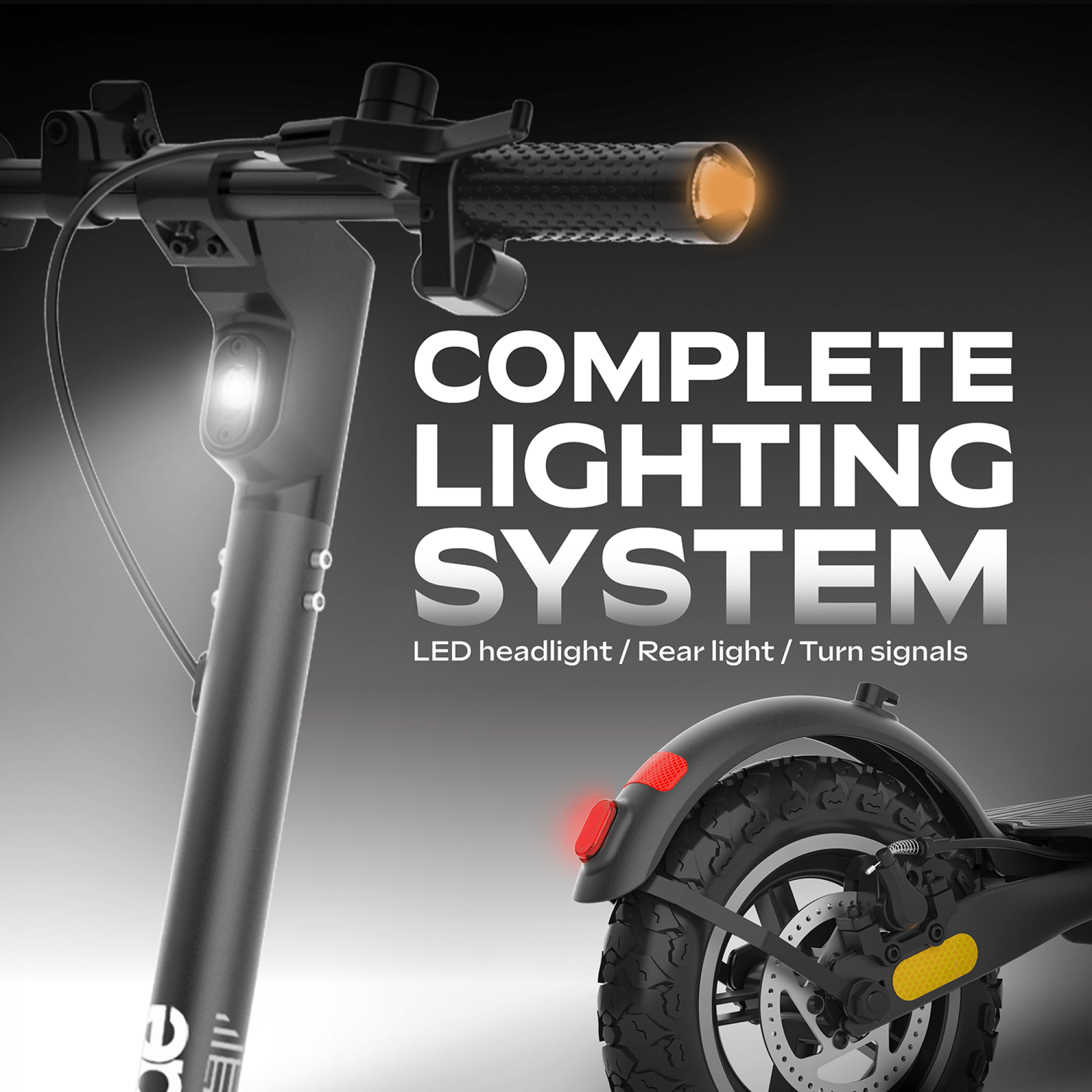 Voir la diapositive 4 : URBANGLIDE Trottinette électrique adulte longue autonomie – 500W – 25 km – Pneus cross 10 pouces – Batterie 25.2V 10,4Ah