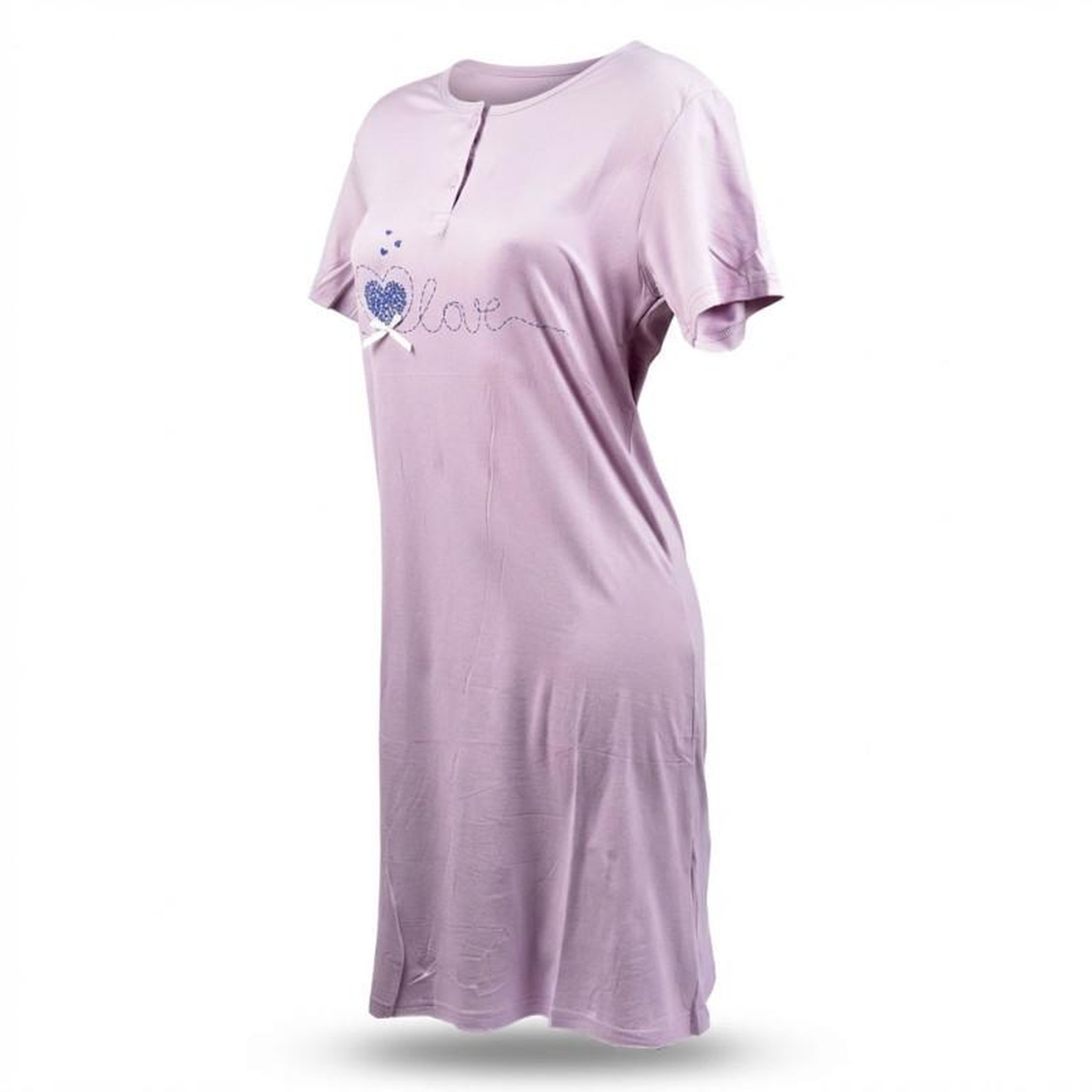 Voir la diapositive 1 : OZABI OZABI Chemise de Nuit Femme Microfibre LOVE Manches Courtes