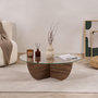 Voir la diapositive 4 : Habitat et Jardin Table basse en verre  Liya  90 x 90 x 30 cm - Noyer