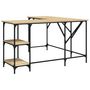 Voir la diapositive 2 : VIDAXL Bureau chene sonoma 139x139x75 cm bois d'ingenierie