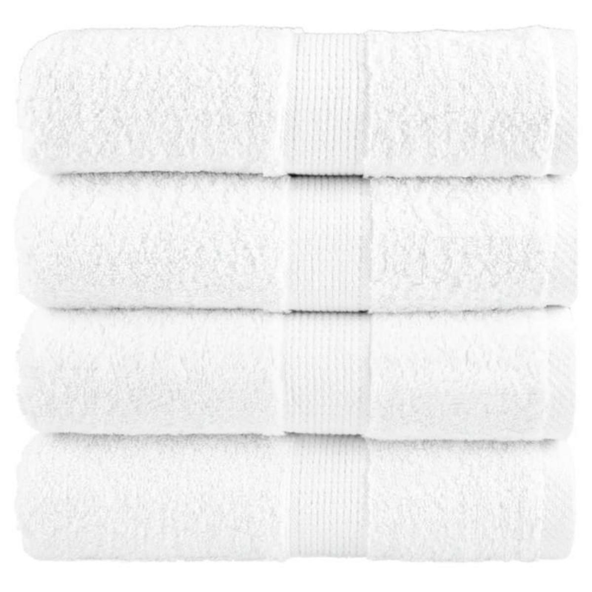 VIDAXL Serviettes de visage de qualité supérieure SOLUND 4 pcs blanc