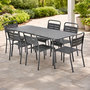 Voir la diapositive 3 : CONCEPT USINE Ensemble table de jardin 160 cm et 6 chaises BERGAME
