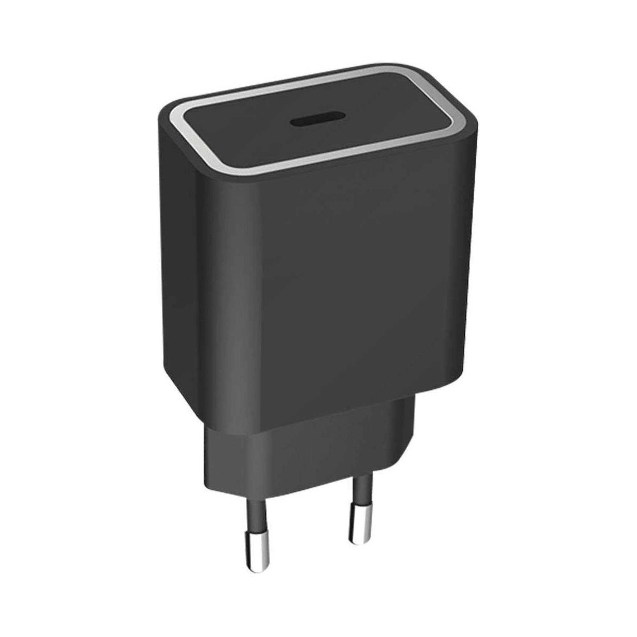 Voir la diapositive 3 : FORCE POWER Chargeur secteu 25w usb c noir recyclé