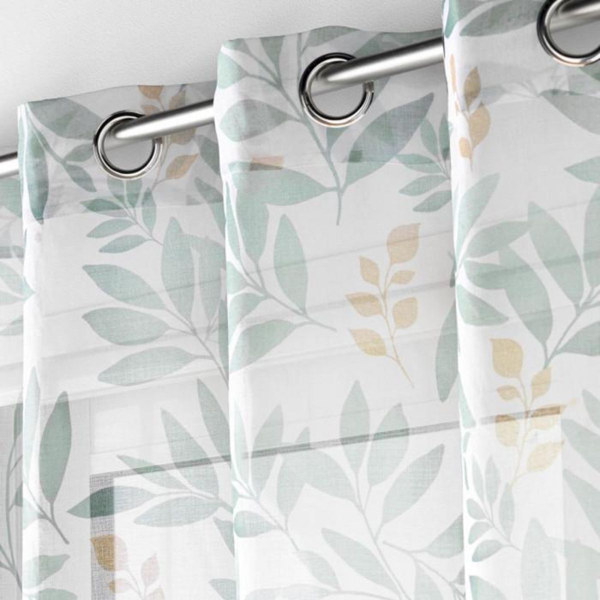 Paris Prix Rideau Voilage à Œillets  Biovana  140x280cm Vert