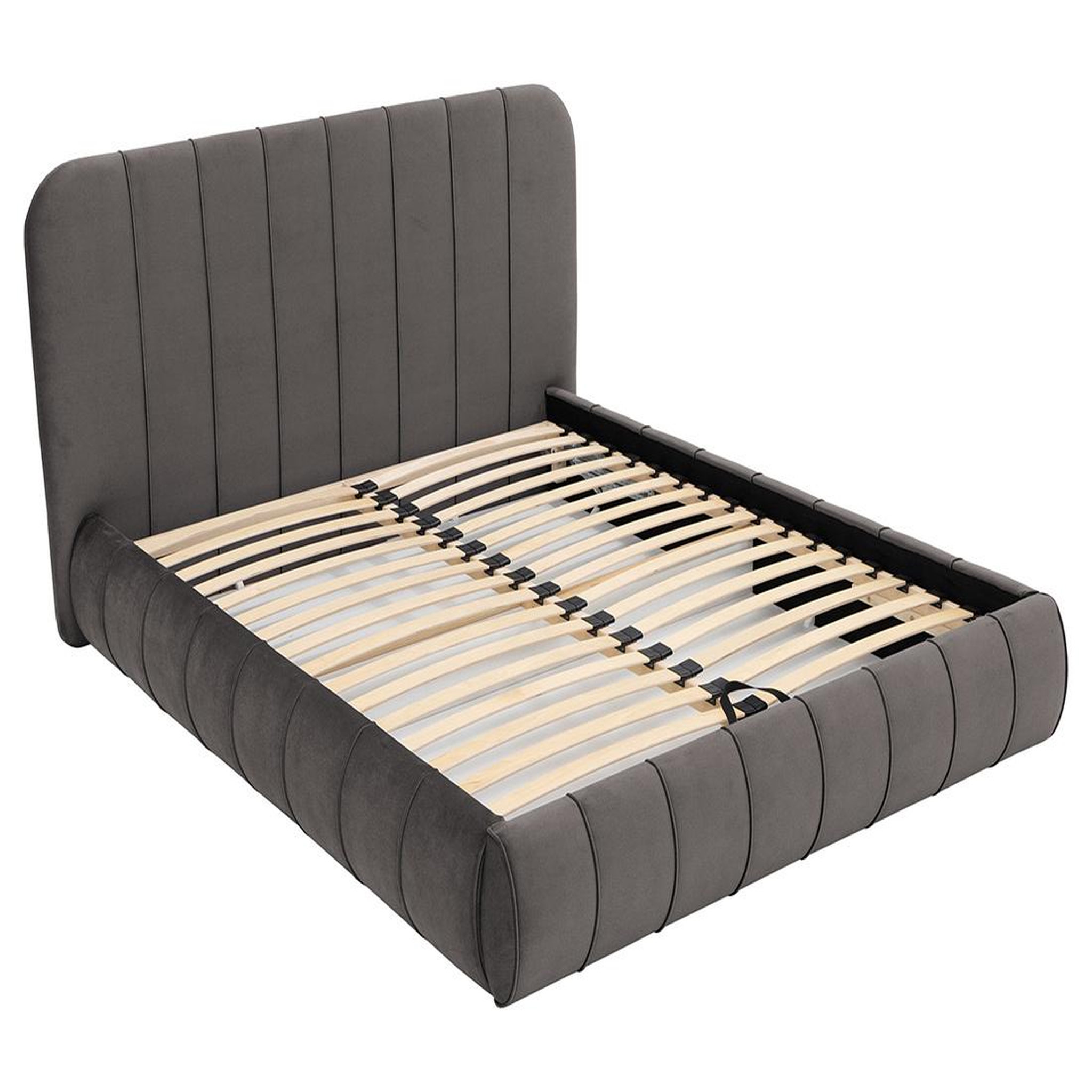 Voir la diapositive 5 : BEST MOBILIER Elsa - lit coffre - 160x200 cm - en velours - sommier inclus