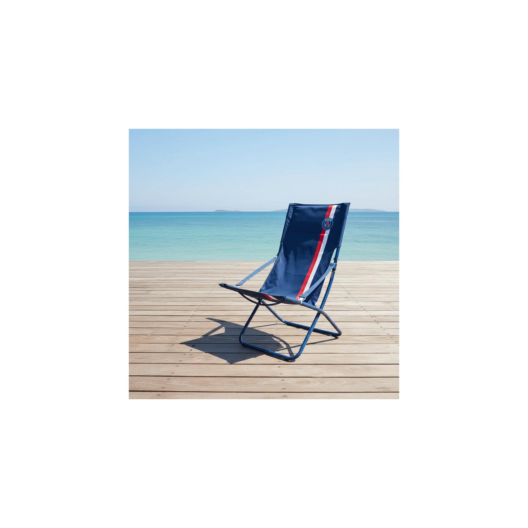 Voir la diapositive 6 : PSG Chilienne pliable - chaise d'extérieur - paris saint germain - bleu
