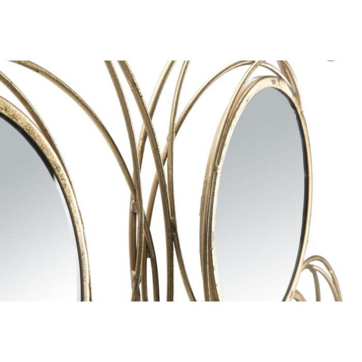 Paris Prix Décoration Murale 7 Miroirs  Ronds  124cm Or
