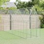 Voir la diapositive 1 : VIDAXL Cage pour poules argente 400x100x190 cm acier galvanise