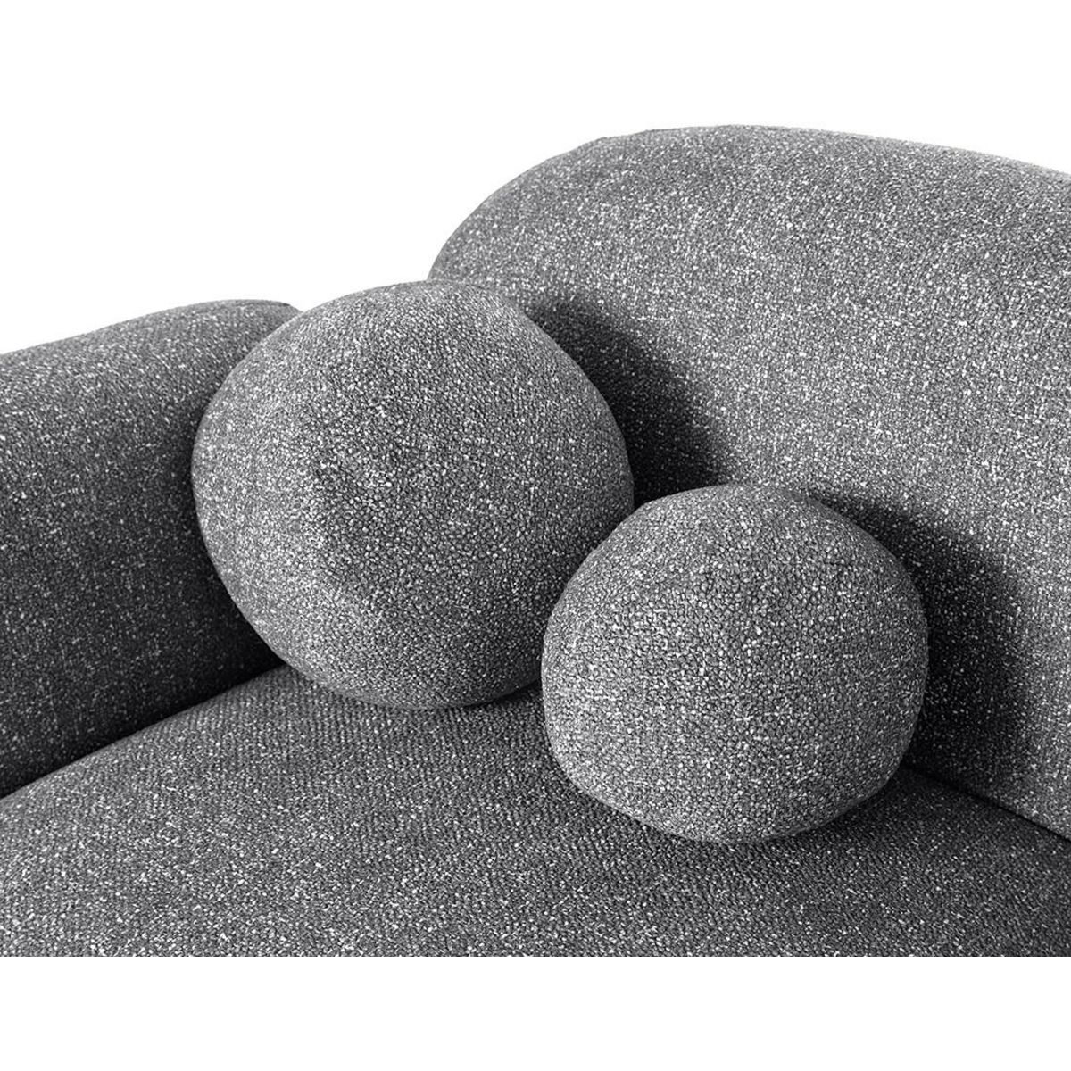 LISA DESIGN Velris - canapé d'angle droit 3 places en tissu moucheté