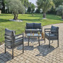 Voir la diapositive 2 : DCB GARDEN Salon de jardin 4 places en aluminium