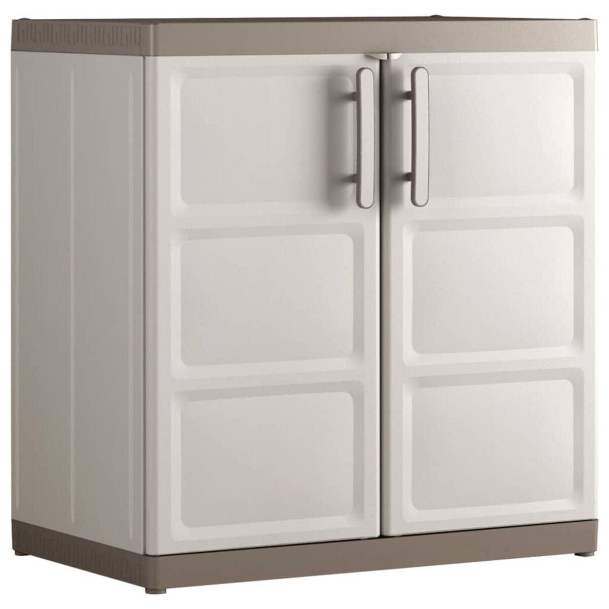 Keter Keter Armoire de rangement basse Excellence XL Beige et taupe 93