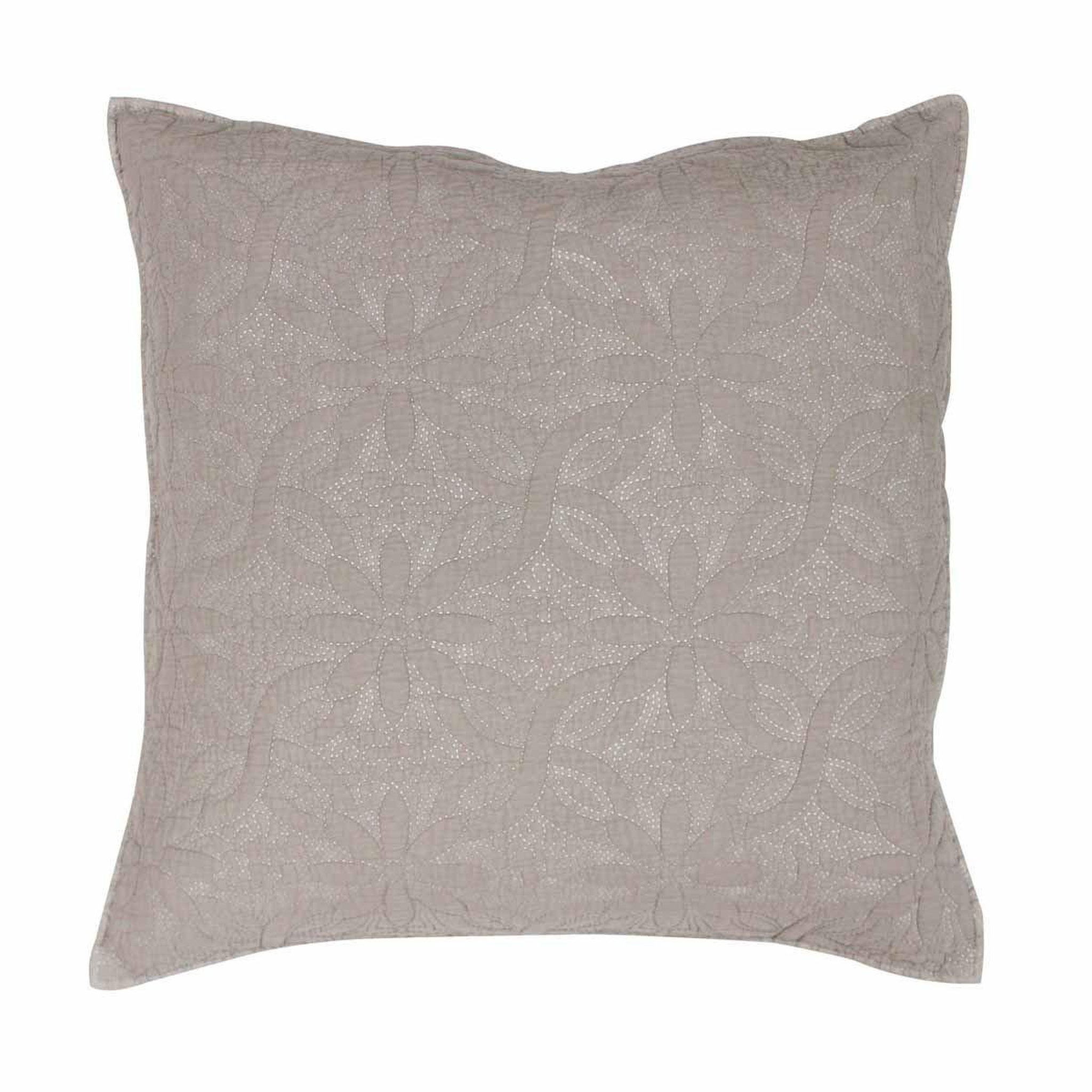 Douceur d'Intérieur Housse de coussin  florette  60x60cm taupe