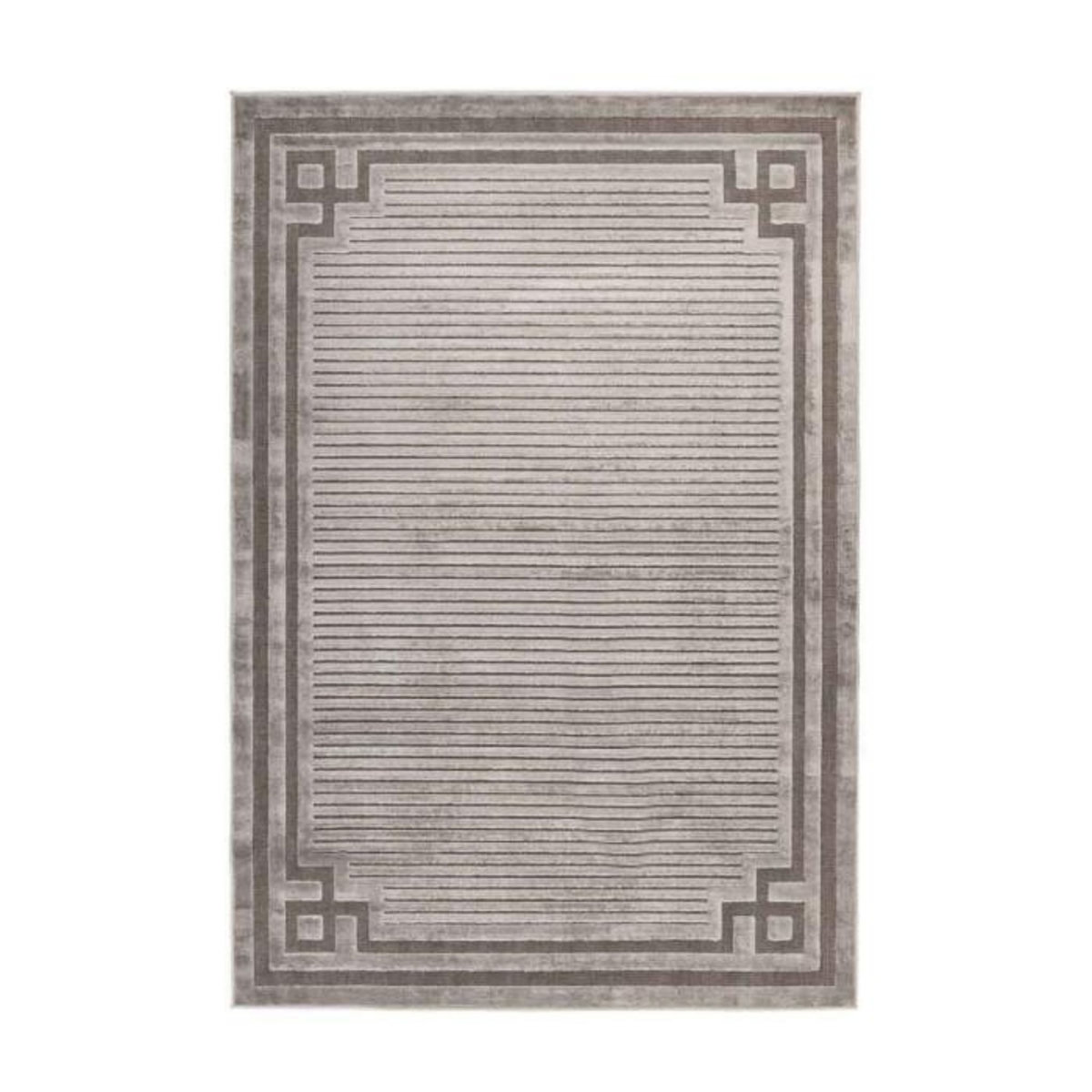 Paris Prix Tapis Tissé à Poils Courts Vintage  Madita  Gris