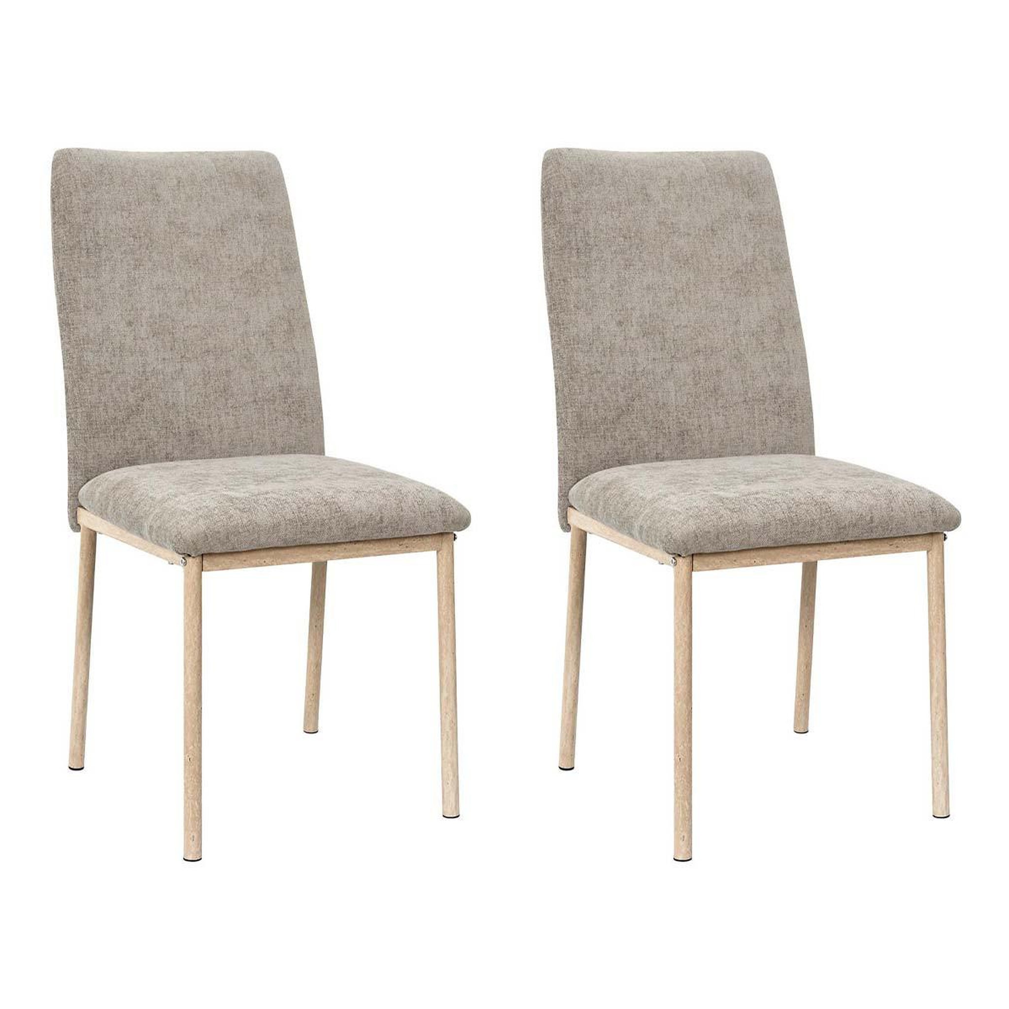 The Home Deco Factory Lot de 2 Chaises de Table  Emilia  91cm Taupe