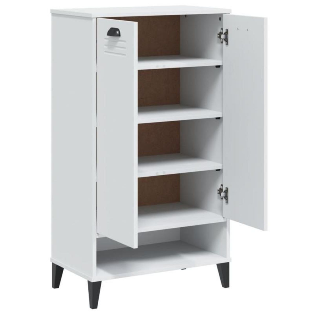 VIDAXL Armoire à chaussures VIKEN blanc bois d ingénierie