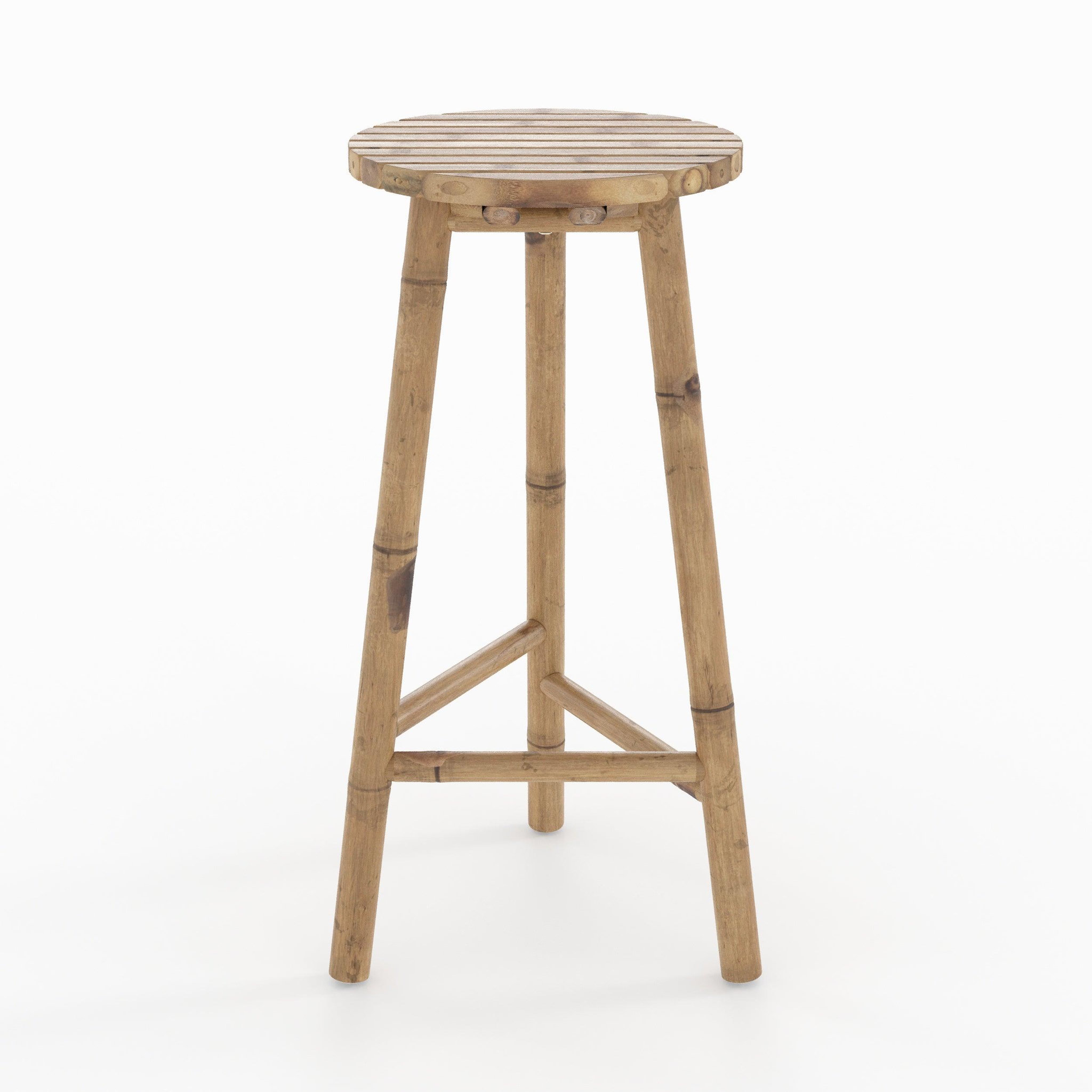Voir la diapositive 3 : MAISON PAVANE Tabouret de bar extérieur en bambou 74 cm-eli