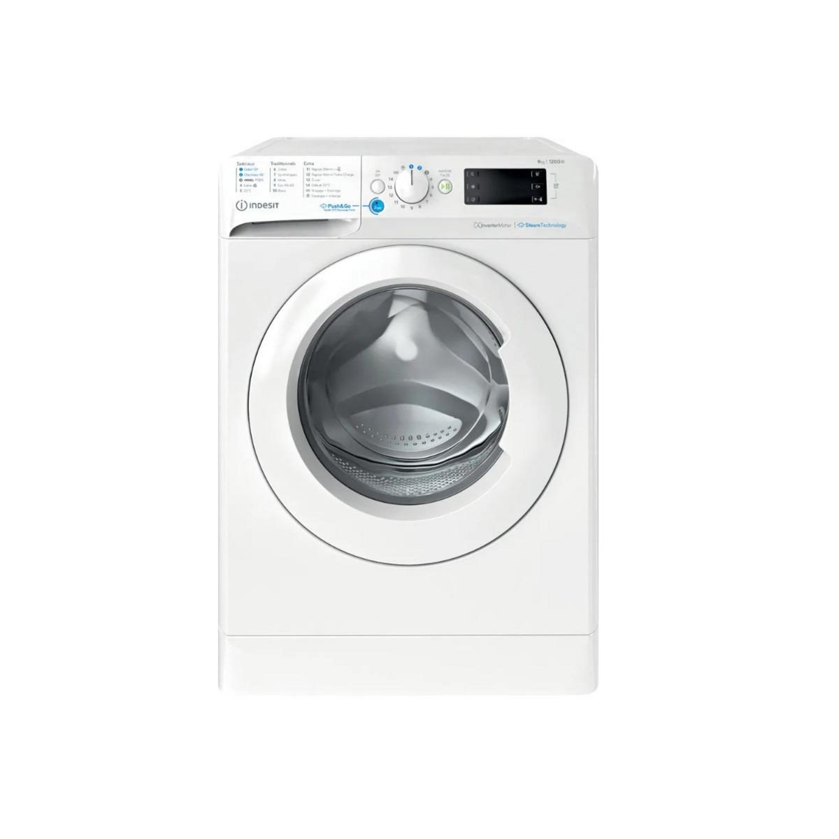 Indesit Lave-linge frontal 9kg 1200 tours/min blanc - BWE91295XWVFR