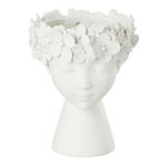 Paris Prix Cache-Pot Déco  Tête  23cm Blanc