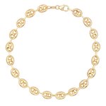 L'ATELIER D'AZUR Bracelet Or Jaune Maille Grain de Café - Homme