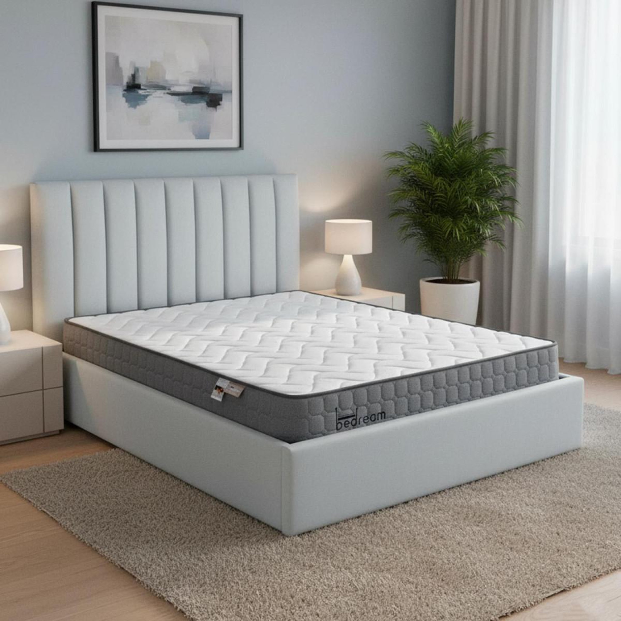 Voir la diapositive 6 : Paris Prix Pack lit coffre & matelas  dream & goodream  160x200cm argent