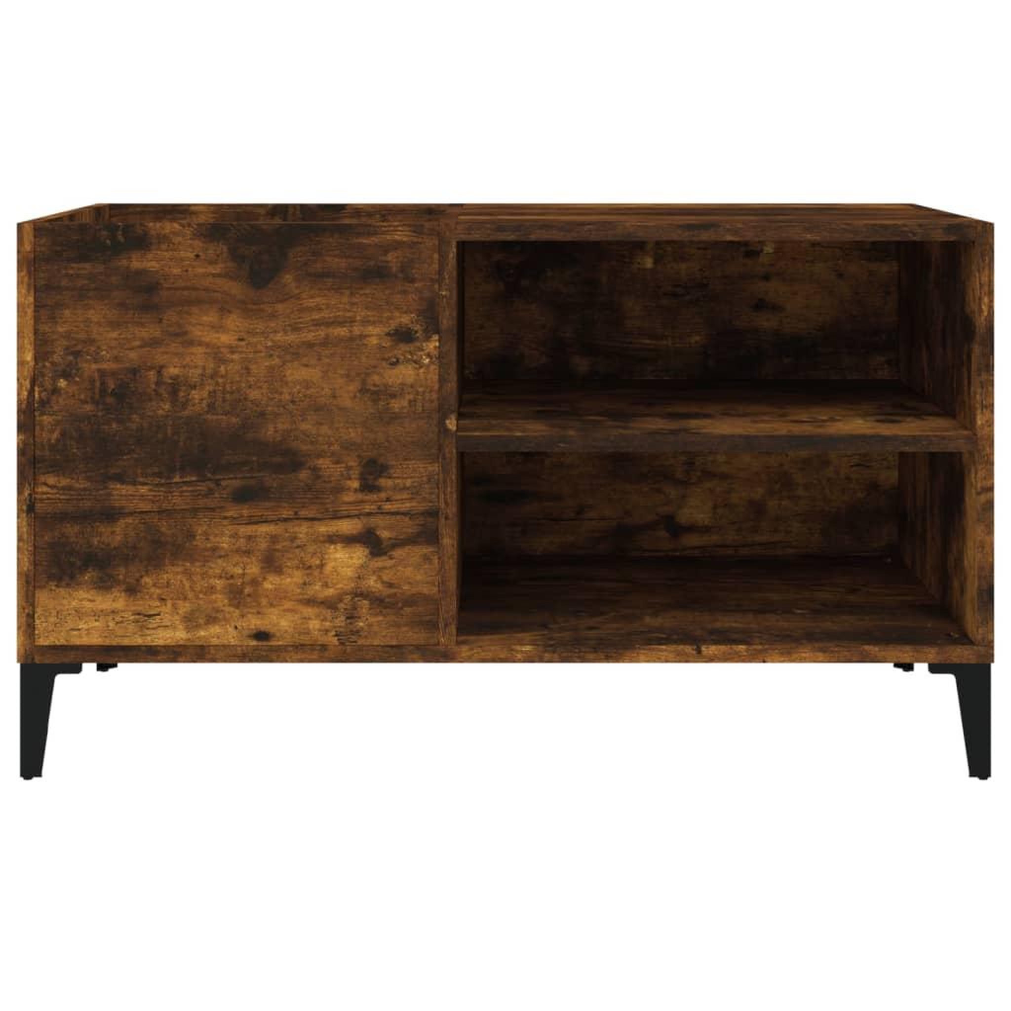 Voir la diapositive 5 : VIDAXL Armoire a disques chene fume 84,5x38x48 cm bois d'ingenierie