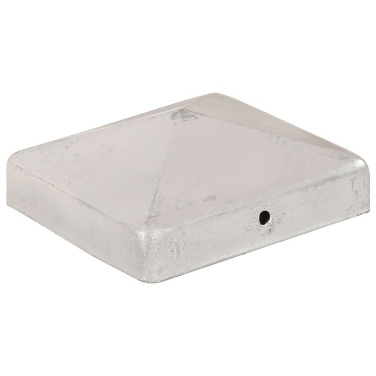 VIDAXL Bouchons de poteau de cloture 6 pcs Metal galvanise 91x91 mm