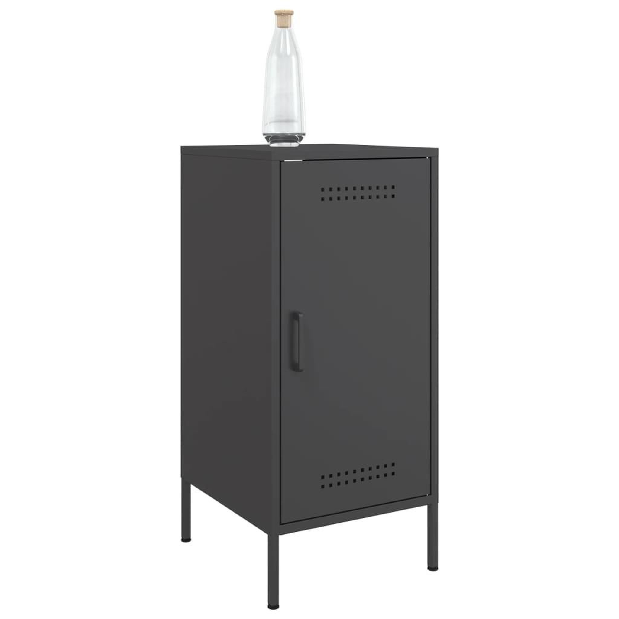 Voir la diapositive 4 : VIDAXL Buffets 2 pcs noir 36x39x79 cm acier