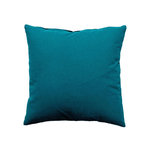 TOILINUX Coussin déhoussable en coton PANAMA. Coloris disponibles : Marron, Bleu, Vert