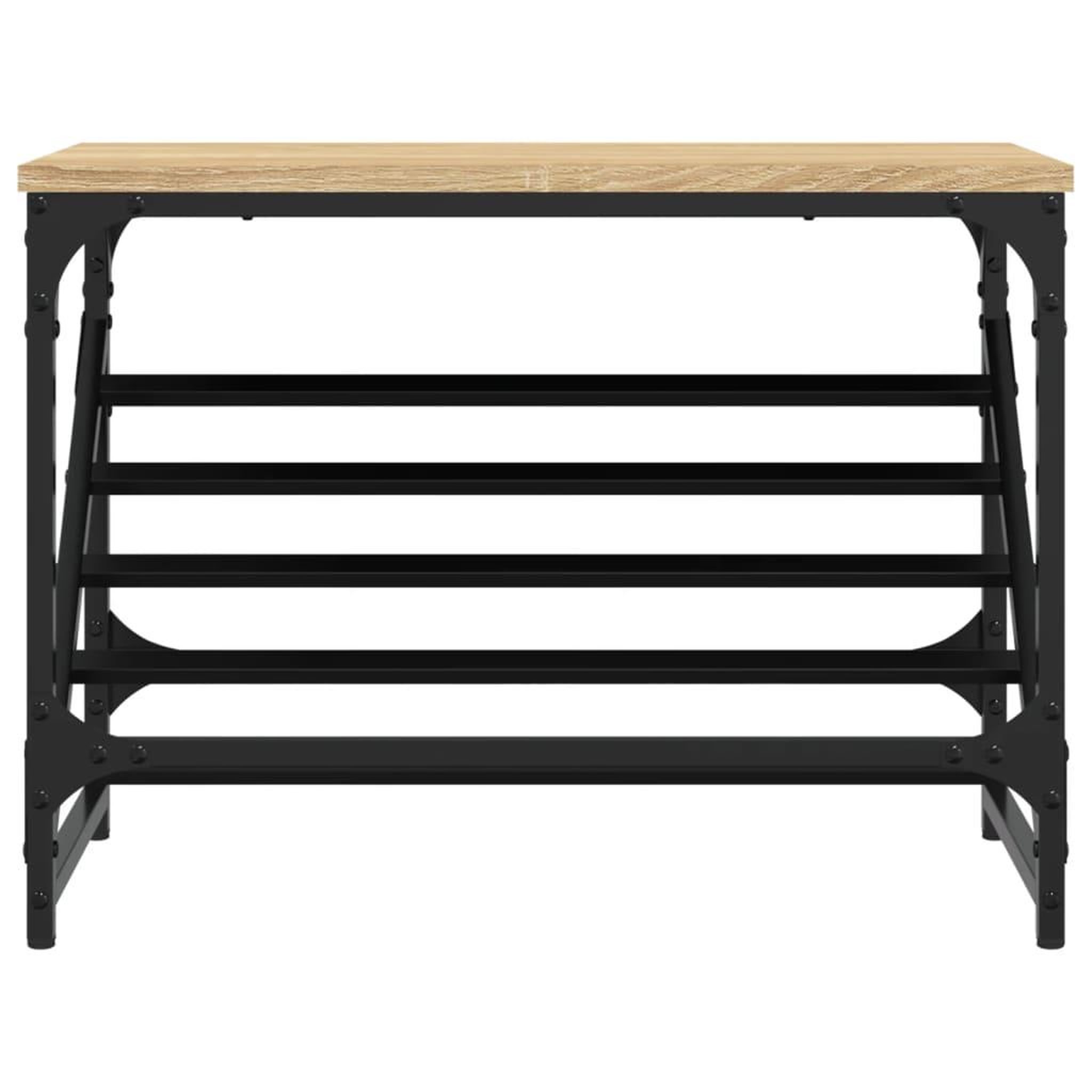 Voir la diapositive 4 : VIDAXL Etagere a chaussures chene sonoma 60x30x45 cm bois d'ingenierie