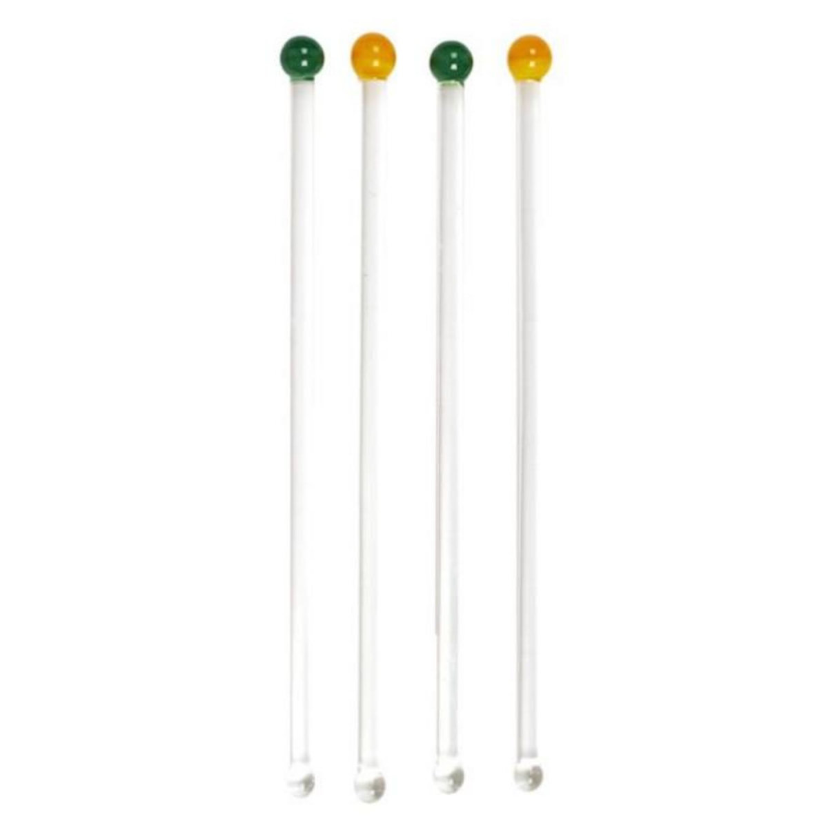 Paris Prix Lot de 4 Agitateurs à Cocktail  Verre  18cm Multicolore