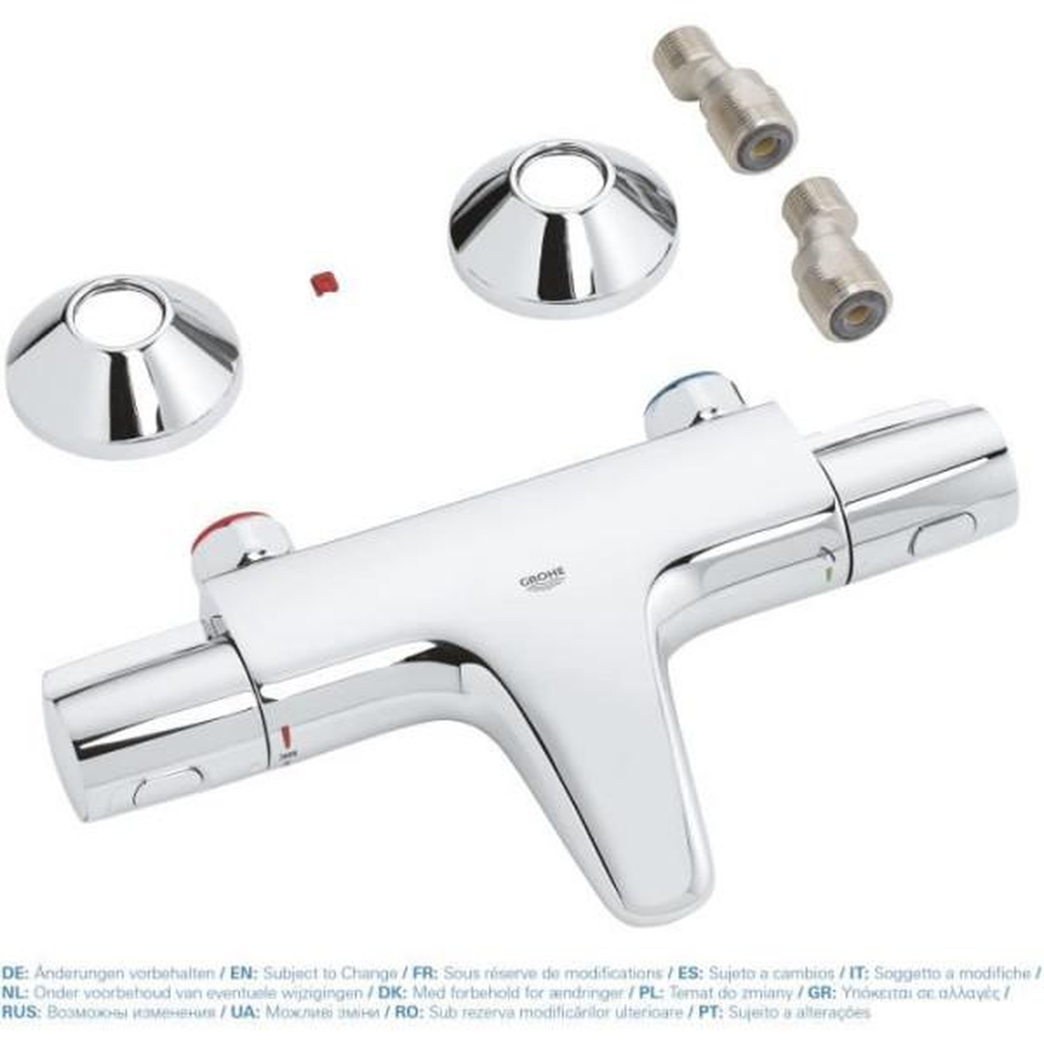 Voir la diapositive 3 : Grohe Grohe mitigeur thermostatique bain / douche precision trend, protection anti-brûlure, raccord fileté 1/2, chromé, 34227002