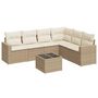 Voir la diapositive 2 : VIDAXL Salon de jardin avec coussins 7 pcs beige resine tressee