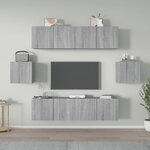 VIDAXL Ensemble de meubles TV 6 pcs Sonoma gris Bois d'ingenierie