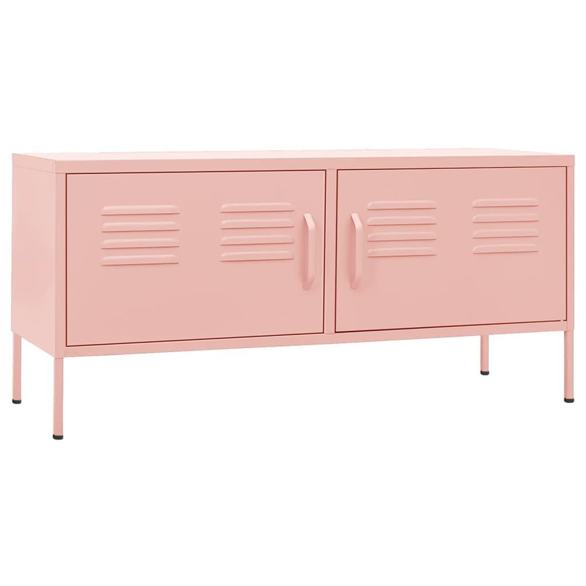 Voir la diapositive 2 : VIDAXL Meuble TV Rose 105x35x50 cm Acier