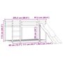 Voir la diapositive 6 : VIDAXL Lit superpose sans matelas avec toboggan et rideaux 90x200 cm