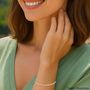 Voir la diapositive 2 : L'ATELIER D'AZUR Bracelet Or 18 Carats 750 Jaune Maille Palmier  Plate  - Femme