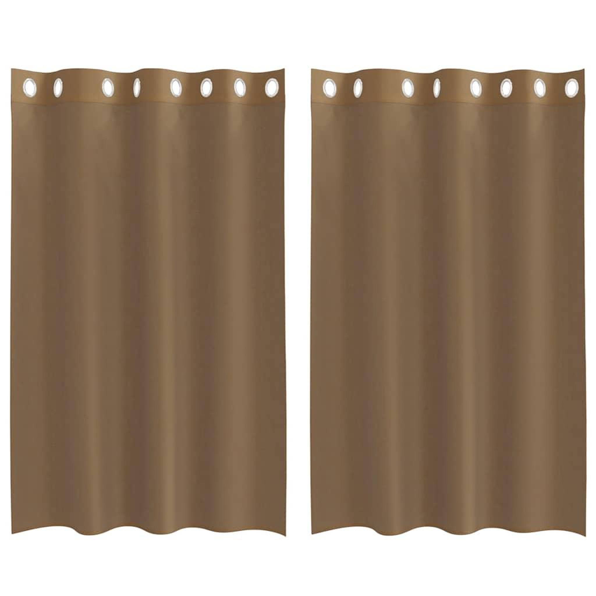 Voir la diapositive 2 : VIDAXL Rideaux en voile avec œillets 2 pcs marron clair