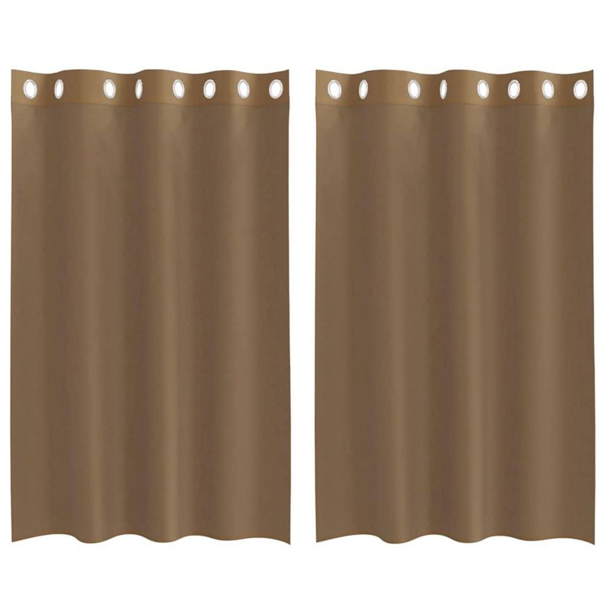 VIDAXL Rideaux en voile avec œillets 2 pcs marron clair