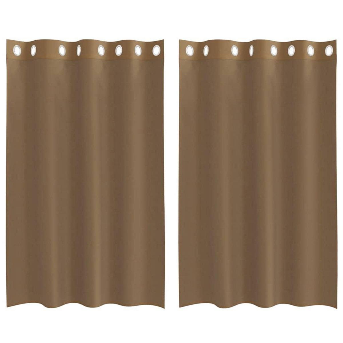VIDAXL Rideaux en voile avec œillets 2 pcs marron clair