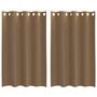 Voir la diapositive 2 : VIDAXL Rideaux en voile avec œillets 2 pcs marron clair